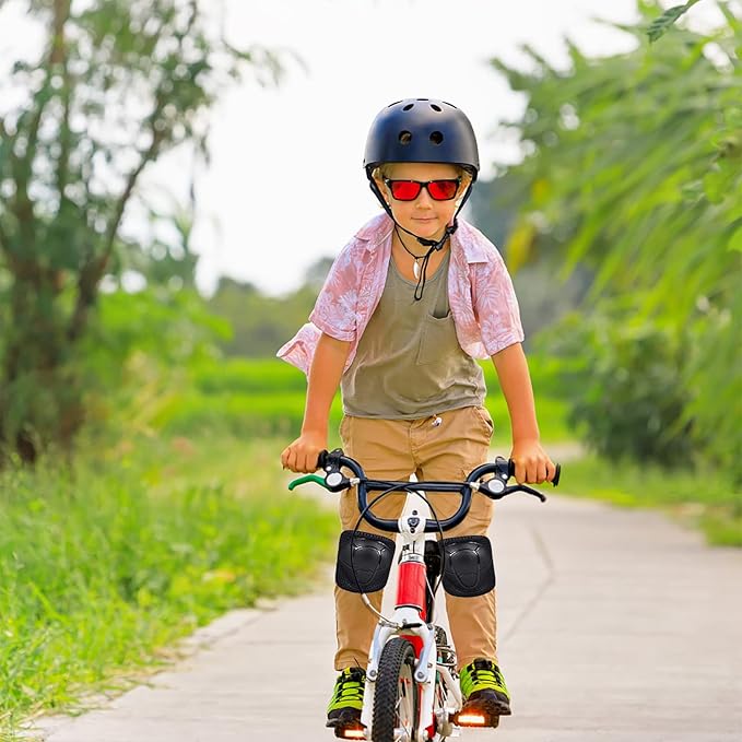 Kids Helmet Set with Knee Pads Elbow Pads Wrist Guards,Adjustable Helmet for Toddler Kids&Youth,3~14yrs Girl Boy Kids Protective Gear Set for Roller Skate Scooter Inline skatings Longboard