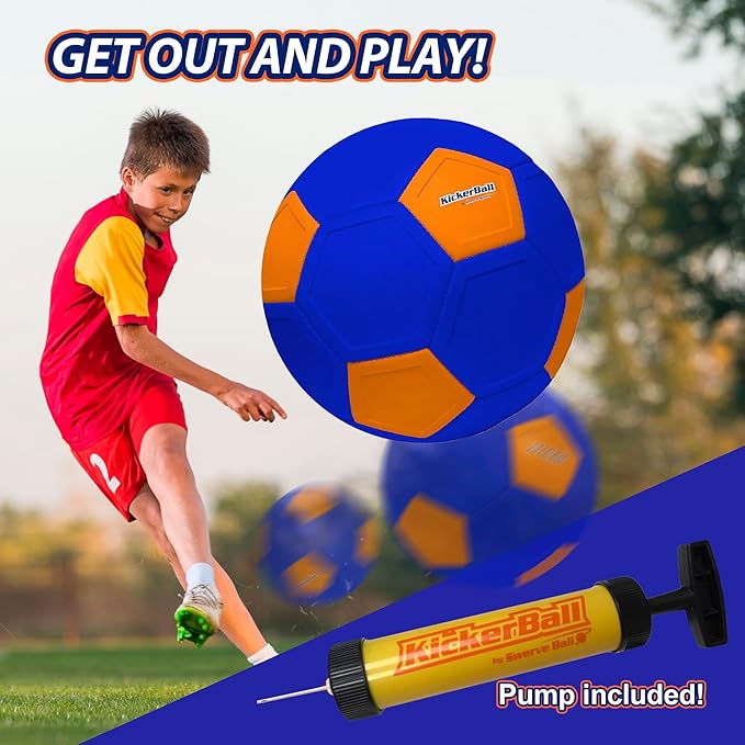 Kickerball - Curve and Swerve Soccer Ball/Football Toy - Kick Like The Pros, Great Gift for Boys and Girls - Perfect for Outdoor & Indoor Match or Game