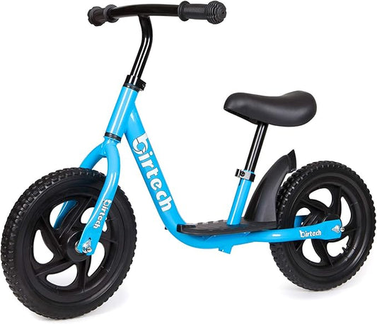 Birtech Balance Bike for 2-6 Year Old, 12 Inch Toddler Bike No Pedal Training Bicycle with Adjustable Seat Height, Airless Tire (Blue)
