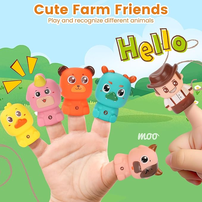 Learning Toys for Toddlers 2 3 4 Years, Musical Educational Farm Train Montessori Learning Toy with 6 Farm Animals and Farmer Learn, Key Unlock Fun, Easter Christmas Birthday Gift for Kids Boys Girls