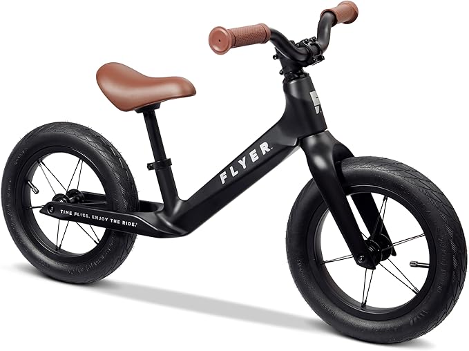 Radio Flyer Balance Bike, Baby Toy, Toddler Bike, Bicycle Toddler Toys, Baby Gifts, Flyer Ultra Lite Balance Bicycle Black, for Ages 1-.5-5 Years, Black