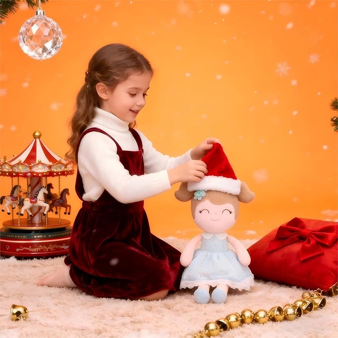 Gloveleya Baby Doll Girl Gifts Cloth Dolls Plush Toy Light Blue