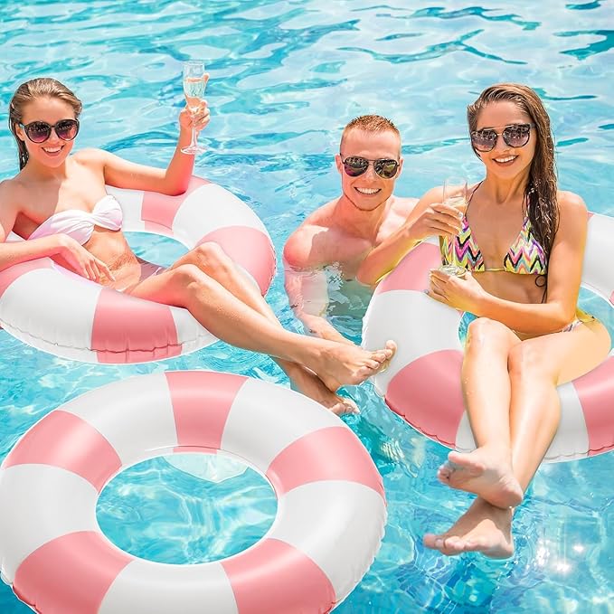 2 PCS Inflatable Pool Floats for Swimming Pool Party Lake Beach Adults - Floaties Pool Tubes Swim Rings Tubes Floaties for Beach Pool Party Decorations