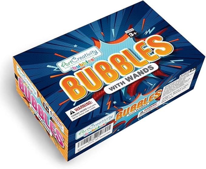 ArtCreativity Bubble Bottles with Wand - 24 Pack Bubbles for Kids Bulk Party Favors, Outdoor Summer Toys, Birthday Goodie Bag Fillers, Bulk Bubbles for Kids in Assorted Colors