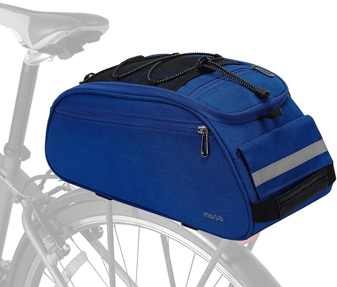 MOSISO Bike Rack Bag, Waterproof Bicycle Trunk Pannier Rear Seat Pouch Cycling Bike Carrier Backseat Storage Luggage Saddle Shoulder Bag