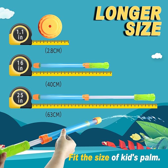 Water Soaker Blaster, 16 Pack Pool Water Guns Bulk, 35 ft Range Squirt Guns for Kids, Water Squirter Shooter for Summer Outdoor Game Pool Beach Party