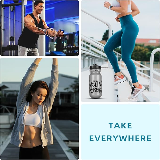 ROCKBROS Cycling Water Bottle, 20-25oz Cycling Bottle,Without BPA and BPS