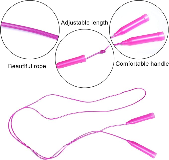 Aneco 10 Pack Kids Jump Rope Set Colorful Outdoor Jump Ropes 7.3 Feet Jumping Ropes Great Birthday Party Sports Activities Favors Gift