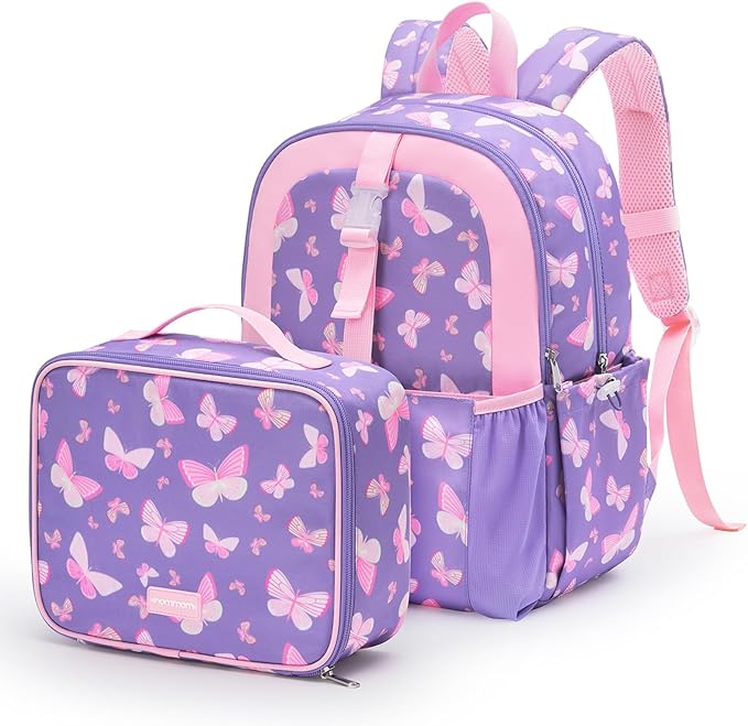 mommore Kids Backpack for Boys Girls Preschool Kindergarten Backpacks Lightweight Elementary School Bookbag with Lunch Box