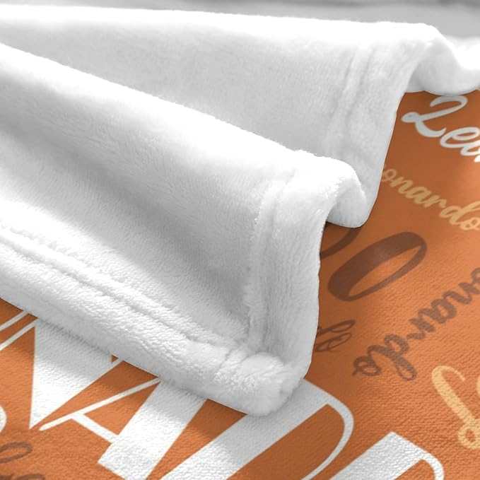 Name Blanket Personalized Blanket for Adult Kids Flannel Customize Throw Blanket Custom (Color 07, 50 x 60 Inches)