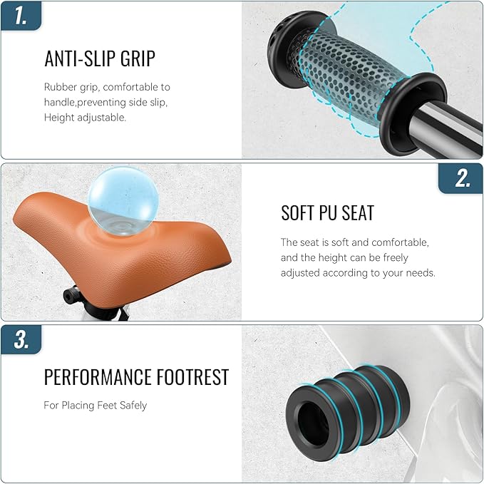 SEREED Toddler Balance Bike 2 Year Old, No Pedal Kids Toy Bike for 2-5 Years Old, Tool-Free Adjustment, Gift for 2-3 Boys Girls, Customize Plate with 3pcs Stickers (White)