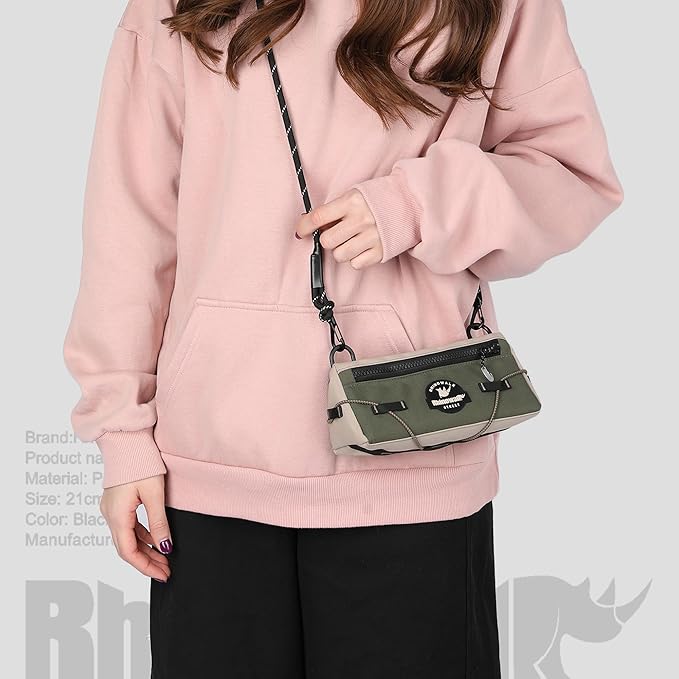 Rhinowalk Bike Handlebar Bag Bicycle Front Bag Storage Small Pouch with Shoulder Strap for Urban Cycling