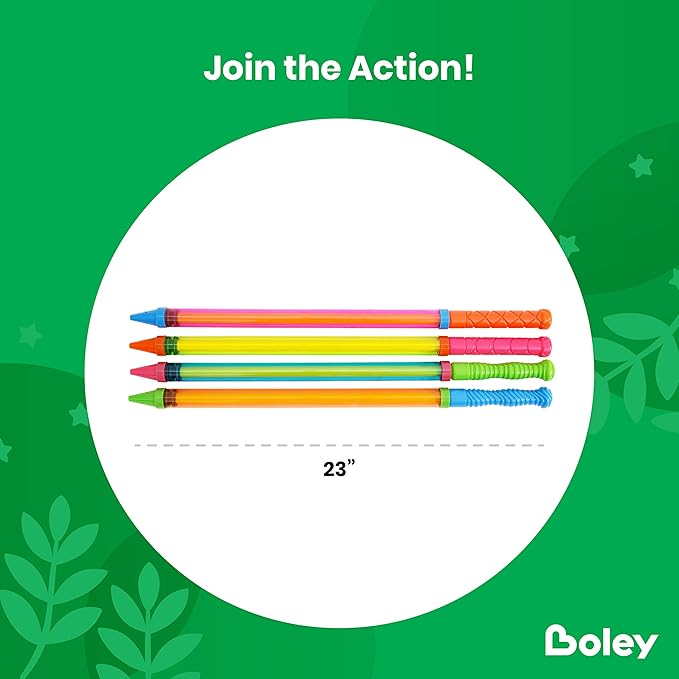 Boley Crayon Water Blasters - 16 Pack 23" Super Soaker Water Guns for Kids & Adults - Big Pool Party Game Set, Colorful Squirt Guns, Outdoor Fun, Summer Toys for Beach, Backyard, BBQ, and More