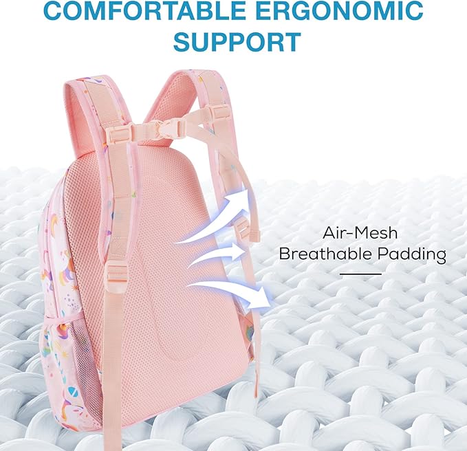 mommore Kids Backpack for Boys Girls Preschool Kindergarten Backpacks Lightweight Elementary School Bookbag with Lunch Box