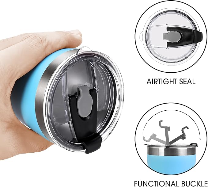 Toddler Straw Cups, 8oz Stainless Steel Insulated Tumblers with Lids and Straws, Powder Coated Double Wall Vacuum Kids Drinking Sippy Cups for Baby Boys Girls, 4 Pack