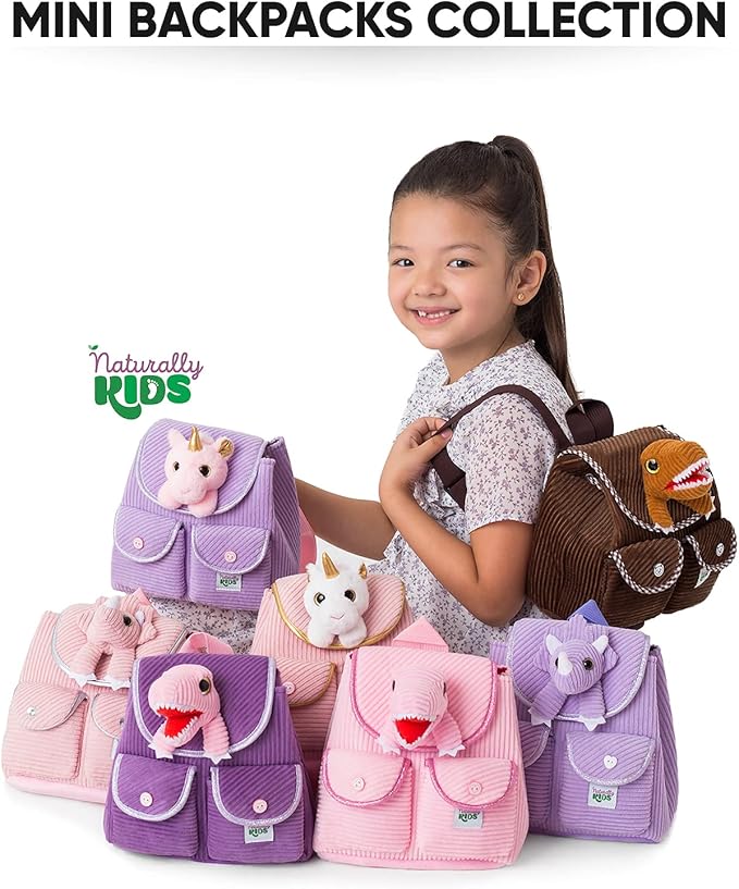 Purple Unicorn Mini Backpack for Kids, Mini Backpack for Toddler Girls, Gift for 2 3 4 5 Year Old Girl Boy