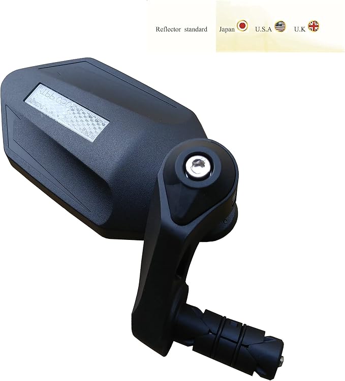 MEACHOW New Bar End Bike Mirror, Crystal UHD Automotive Grade Glass Lens E-Bike Mirrors, Scratch Resistant, Safe Rearview Mirrors, (Silver Right Side) ME-022RS