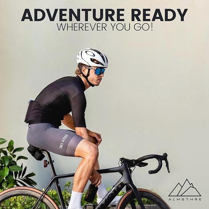 Compact Bike Saddle Bag – Midnight Black (Small) | 0.3L Bike Seat Bag (3" x 4.25" x 1.25") | Water-Resistant Ripstop, Waterproof Zipper, Internal Pocket | Durable Under Seat Storage