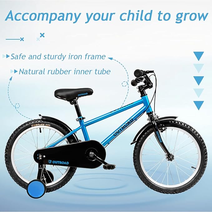 14/16/18 Inch Folding Kids Bike with Training Wheels, Gifts for Boy&Girl Age 3-9 yrs, Toddler Bike with Dual Brakes for Beginners, Multi-Color