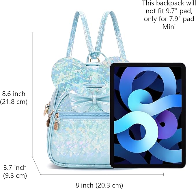 KL928 Girls Mini Backpack Bowknot Polka Dot Cute Small Daypacks Convertible Shoulder Bag Purse for Women