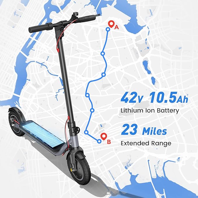 Electric Scooter, 650W/500W/350W Powerful Motor, 22/18 MPH Top Speed, 23/21 Miles Long Range, 10"/8.5" Pneumatic Tires, Smart App, UL Certified Foldable Commuting Electric Scooter for Adults and Teens