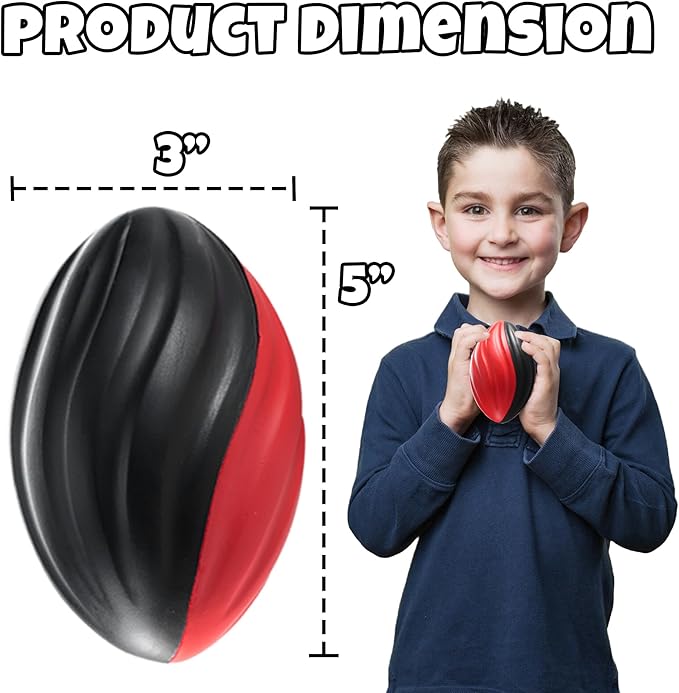 Bedwina 5" Mini Foam Football - Small Toy Footballs for Indoor and Outdoor Play, Spiral Foam Sports Birthday Football Party Favors for Kids