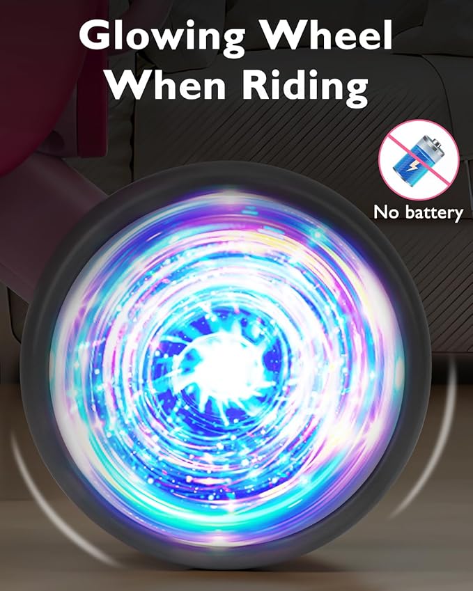 Colorful Lighting Baby Balance Bike for 1 Year Old Girls, Toddler Toys for 1 Year Old Girls Gifts, First Bike with Music and Soft Seat, 12-24 Month Toddler Balance Bike, First Birthday Gifts