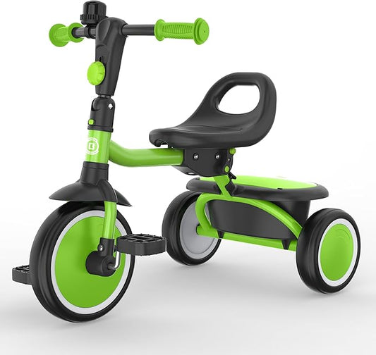 besrey Kids Tricycles Age 18 Month to 5 Years, Toddler Tricycle Kids Trikes Tricycle, Gift Toddler Tricycles for 2-5 Year Olds, Gift & Toys for Boy & Girl, Trikes for Toddlers, Grass Green