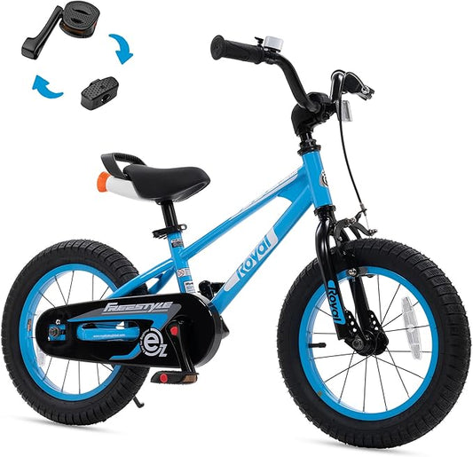 RoyalBaby Kids Bike EZ Freestyle Training Free Balance to Pedal Easy Learning Bicycle, 12-18 Inch for Toddlers to Big Kids