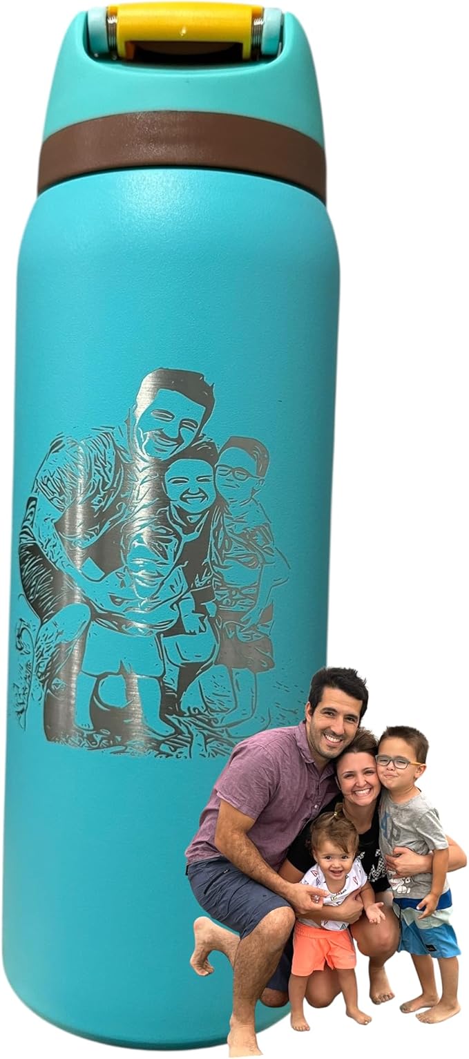 Stainless steel bottle 40oz water bottle Western tumbler Workout water bottle Gift for her New tumbler (Photo)