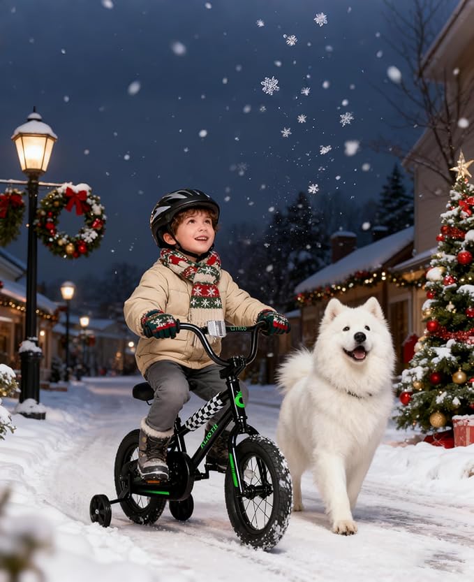 12 14 16 20 Inch Kids Bike BMX Style Bicycle with Training Wheels for 2-14 Years Old Toddlers Boys Girls Coaster Brake Multiple Colors