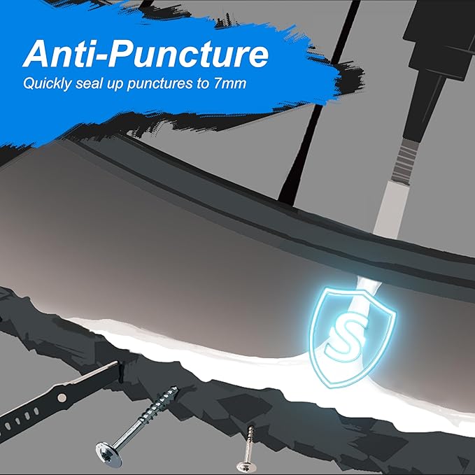 Thinvik Tubeless Tire Sealant 500ML/16.9oz No Puncture Hassle and Leak Prevention for Road Bike MTB CX and Gravel Bicycle Tubeless Tyres Sealant Injector Set/500ML(Single)