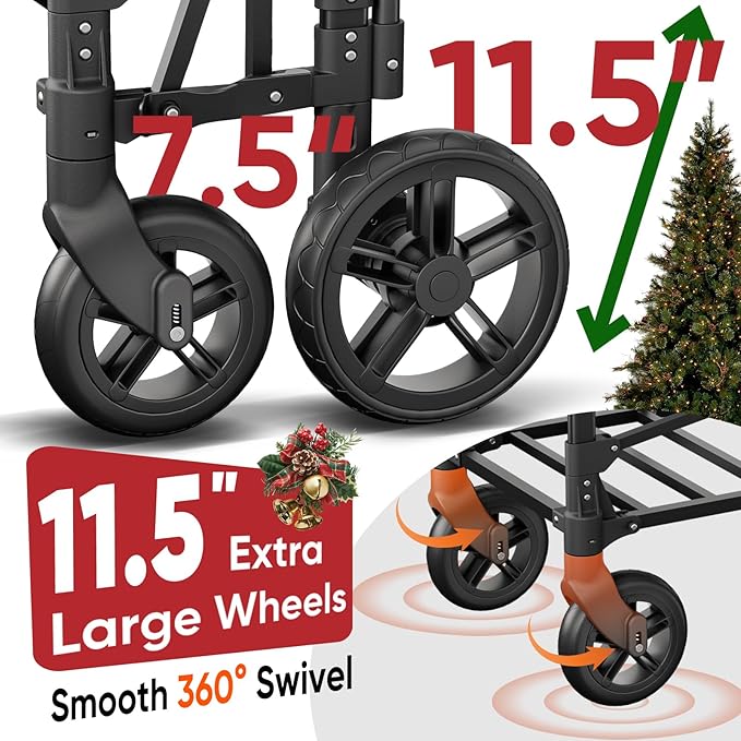 Sekey Wagon Stroller for 2 Kids, Luxury 4-in-1 Stroller Wagon - Premium Quality with Convertible Seats, Adjustable Push Handles, Removable Canopy, Snack Tray & Cooler, US Certified