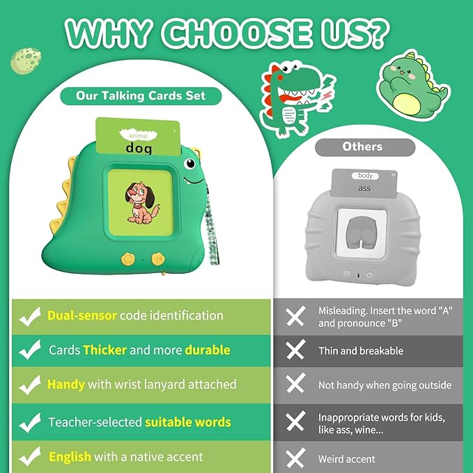 Toddler Toys Talking Flash Cards with 510 Sight Words, Montessori Learning Toys for Toddler 1-3 2-4, Autism Sensory Speech Therapy for Boys Girls 2 3 4 5 6 Year Old Kids Gifts