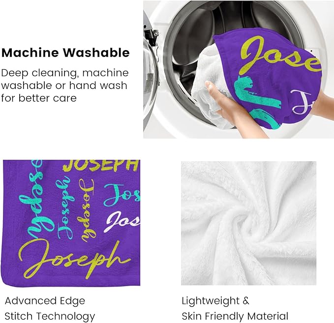Dr.TOUGH Personalized Name Blanket Personalized Blanket for Adult Kids Flannel Customized Personalized Blankets and Throws