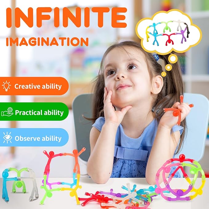 6Pcs Magnetic-People-Magnet-Men, Magnetic Travel Toys for Kids, Creative, Portable and Educational, Funny Magnets for Kids, Small Toys for Classroom Prizes, Easter Egg Stuffers, Office