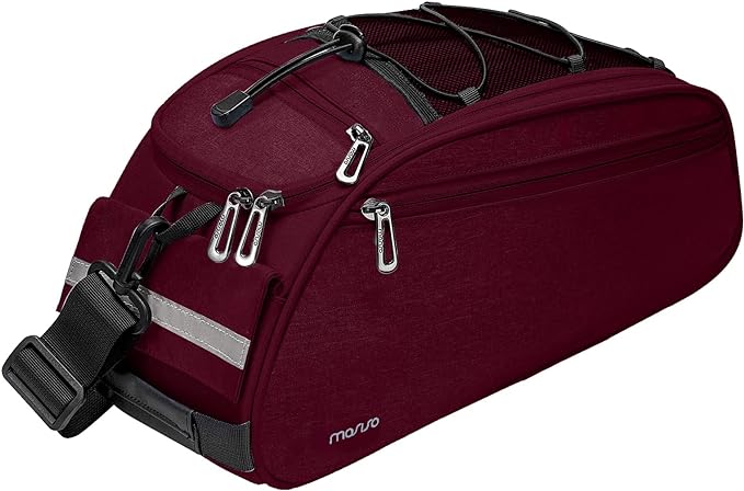 MOSISO Bike Rack Bag, Waterproof Bicycle Trunk Pannier Rear Seat Pouch Cycling Bike Carrier Backseat Storage Luggage Saddle Shoulder Bag