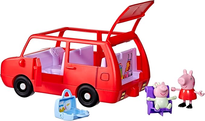 Peppa Pig Peppa's Big Family Car with 2 Figures (Fits 5), Toy Car Playset for Girls and Boys, Kids, Ages 3+