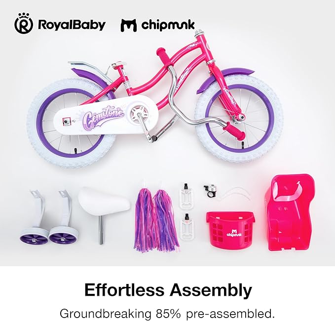 Chipmunk Kids Bike Toddlers 12 14 16 18 Inch Wheel Bicycle Beginners Boys Girls Ages 3-11 Years, Multiple Color Options