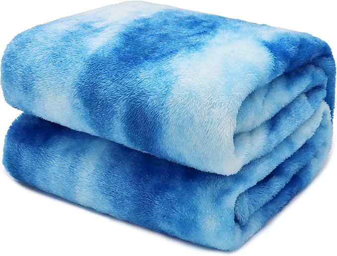 obinsm Warm Blanket Blue Soft Fleece Blankets Throw Blankets for Bed