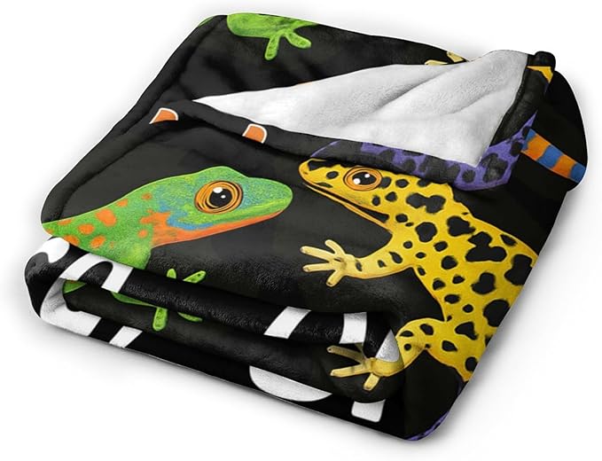 Lizard Blanket Gifts for Girls Boys Reptiles Lovers Throw Blankets Cozy Plush Fleece Lizards Decor Flannel Fuzzy for Kids Women Men 50"X40"