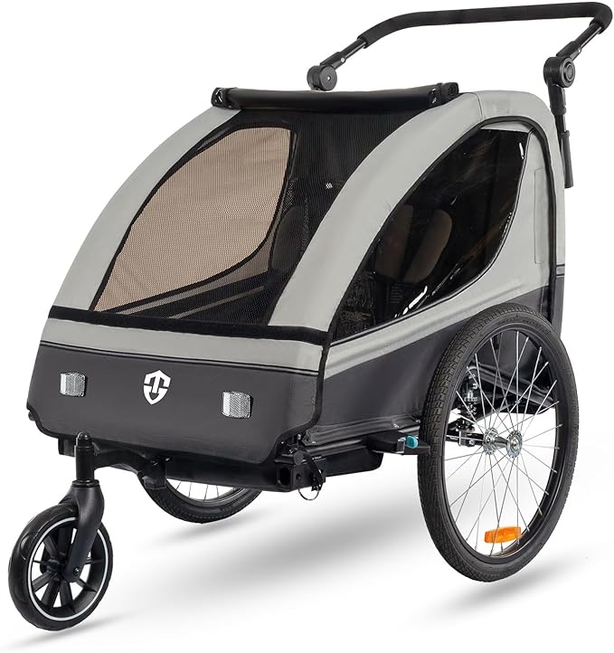 TIGGO VS Suspension Bike Trailer & Stroller 2 in 1 Double Seat for Toddlers, Kids, Child Bicycle Carrier Jogger