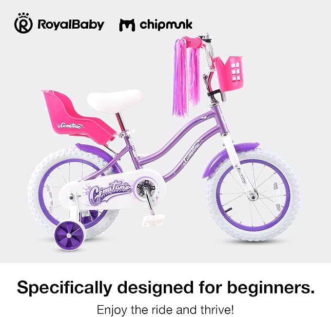 Chipmunk Kids Bike Toddlers 12 14 16 18 Inch Wheel Bicycle Beginners Boys Girls Ages 3-11 Years, Multiple Color Options
