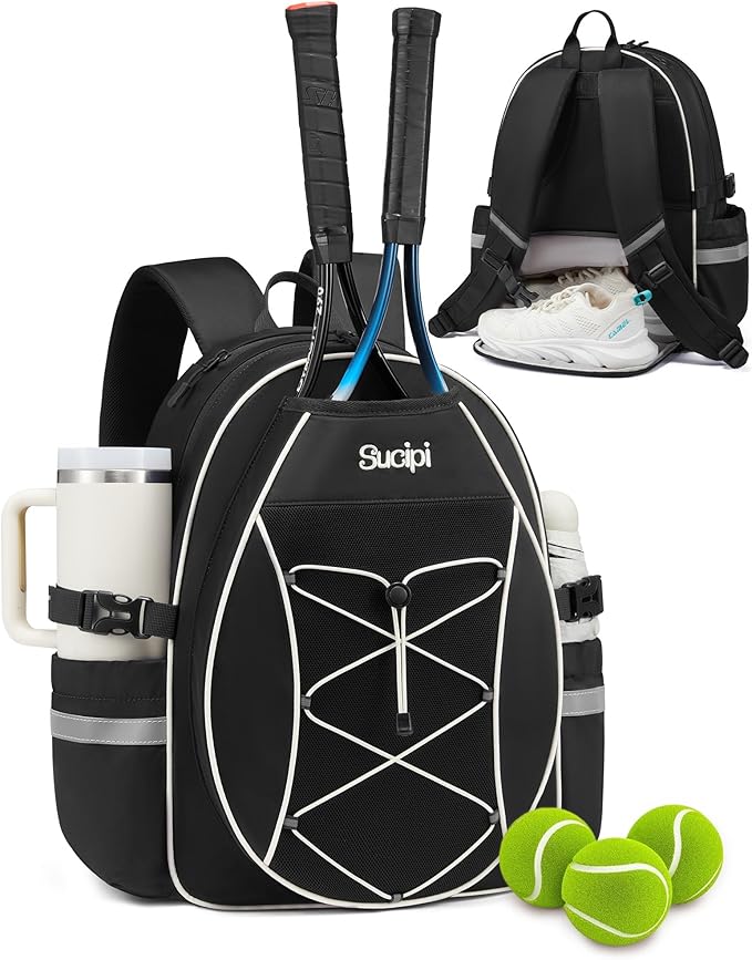 Sucipi Tennis Bag for Kids, Professional Youth Tennis Bag Backpack, Tennis Racket Bags for Women, Tennis Gifts for Boys Girls