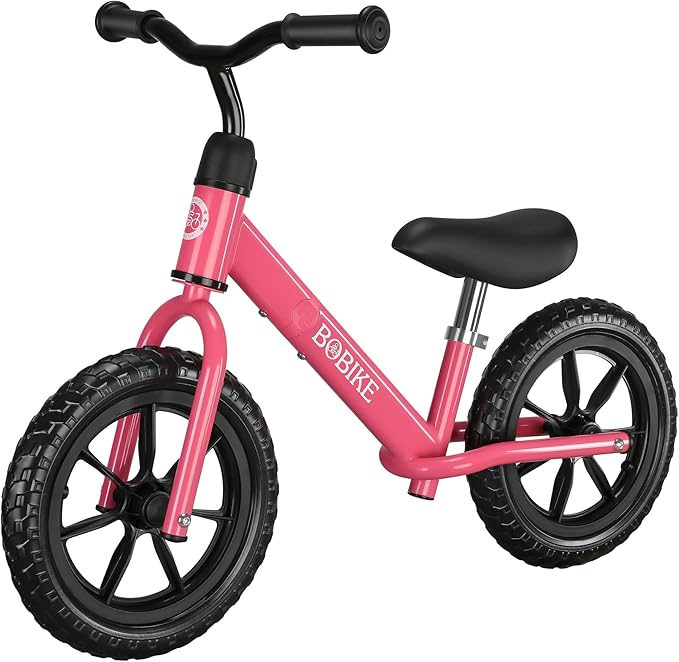 Bobike Toddler Balance Bike Toys for 2 to 5 Year Old Girls Boys Adjustable Seat and Handlebar No-Pedal Training Bike Best Gifts for Kids
