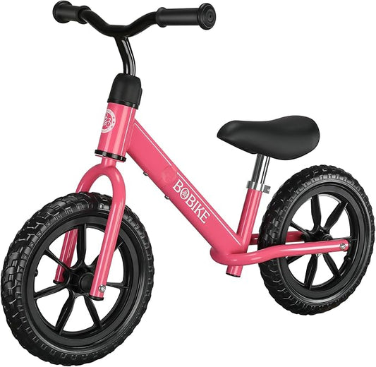 Bobike Toddler Balance Bike Toys for 2 to 5 Year Old Girls Boys Adjustable Seat and Handlebar No-Pedal Training Bike Best Gifts for Kids