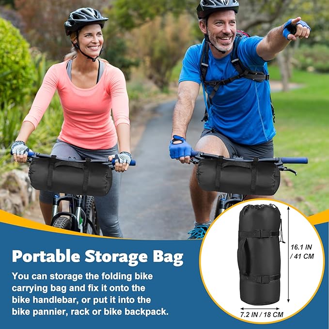 Bike Travel Bag,Heavy Duty 840D Transport Bicycle Storage Carry Bag with Strong Webbing,Portable Folding Cycling and Bicycle Bags Bike Suitcase Waterproof for Airplane Shipping