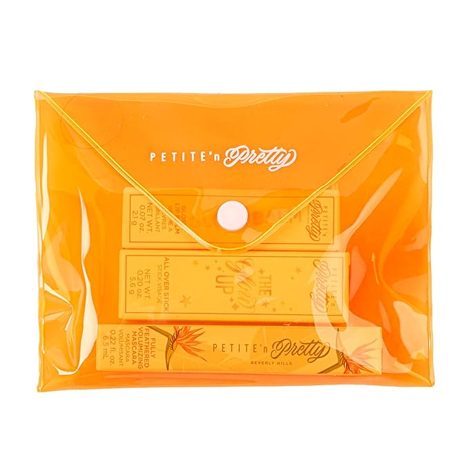 Petite 'n Pretty Makeup Set for Kids (Go for the Bronze) - Makeup for Tweens & Teens - Feathered Volumizing Mascara, Multi Stick for Eyes & Cheeks, Lip Balm, Made in the USA