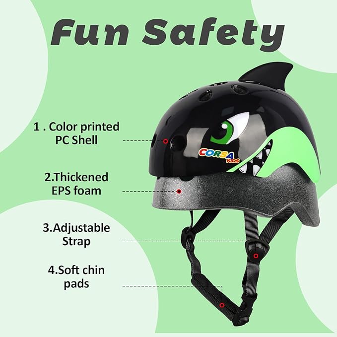 Toddler Kids Bike Helmet, Adjustable and Multi-Sport, 3 Sizes for Ages 1-2-3-5-8-14 Years Child Infant Boys Girls
