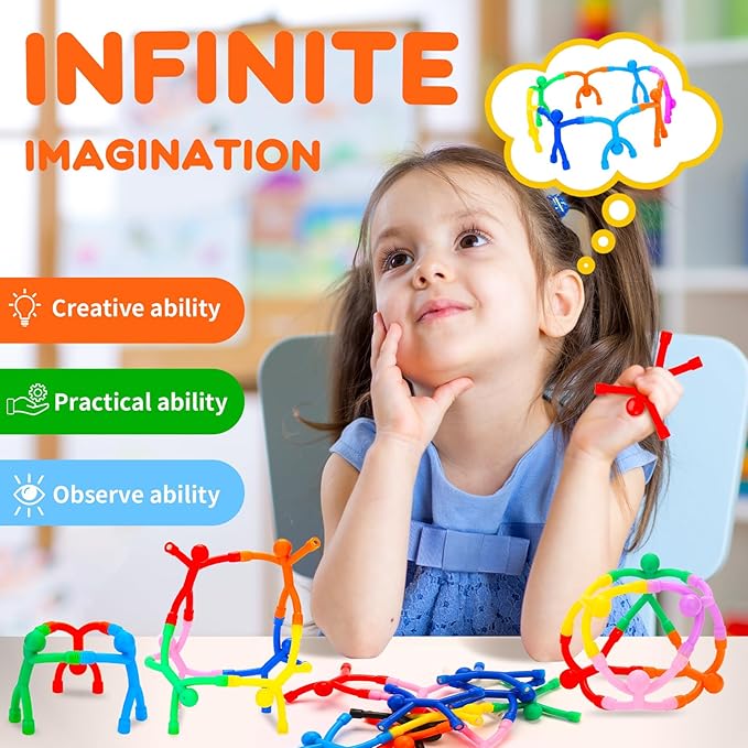 36Pcs Magnetic-People-Magnet-Men, Magnetic Travel Toys for Kids, Creative, Portable and Educational, Funny Magnets for Kids, Small Toys for Classroom Prizes, Easter Egg Stuffers, Office